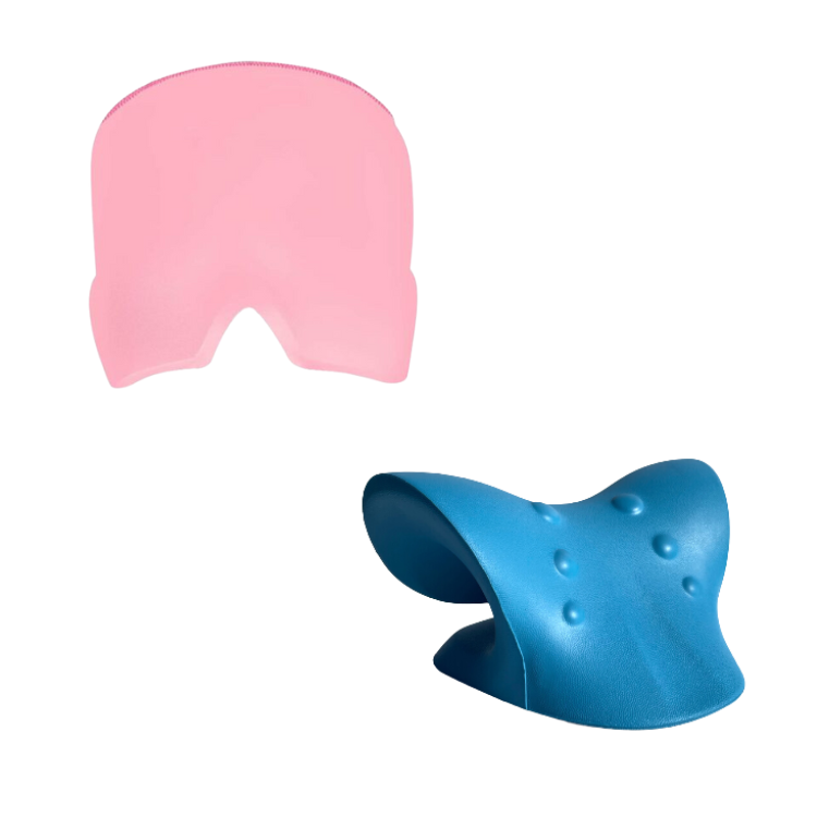 Traction Pillow and Migraine Relief Bundle